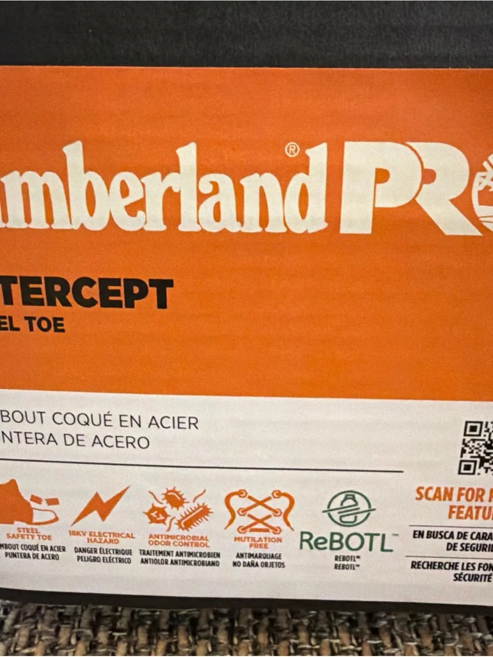 Timberland PRO Intercept Steel Toe Work Shoes Black Men’s 14 W/L TB0A5ZNY001